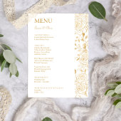 Menu Mariage Fleurs GILDED