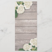 Menu mariage Fleurs Hydrangea Lumières à cordes de (Dos)