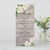 Menu mariage Fleurs Hydrangea Lumières à cordes de (Debout devant)
