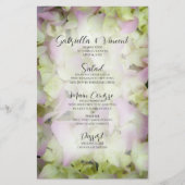 Menu Mariage Fleurs Hydrangea Presque Rose (Devant)