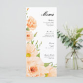 Menu Mariage Fleurs roses Menu Événement (Debout devant)