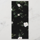 Menu Mariage Fleurs rouges noires (Dos)