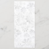 Menu Mariage Flocon de Neige d'Hiver (Dos)