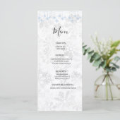 Menu Mariage Flocon de Neige d'Hiver (Debout devant)