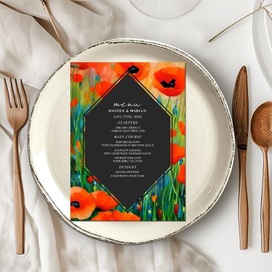 Menu Mariage floral