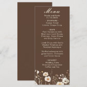 Menu Mariage floral automnal de fleurs sauvages (Devant / Derrière)