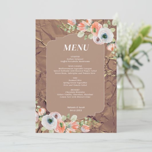 Menu Mariage Floral Automne (Debout devant)