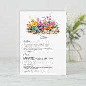 Menu Mariage Floral aux Teintes du Désert (Debout devant)