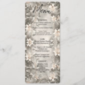 Menu Mariage Floral Blanc (Devant)