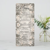 Menu Mariage Floral Blanc (Debout devant)