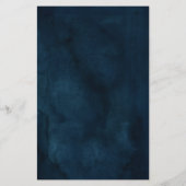 Menu Mariage floral bleu bleu bleu outresque rose  (Dos)