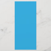 Menu Mariage Floral bleu ciel d'été (Dos)