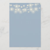 Menu Mariage floral bleu foncé (Dos)