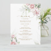 Menu Mariage floral Blush & Eucalyptus (Debout devant)