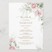 Menu Mariage floral Blush & Eucalyptus (Devant)