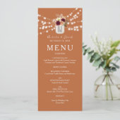 Menu Mariage Floral Bohème Orange (Debout devant)