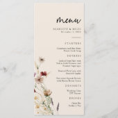 Menu Mariage Floral Boho (Devant)