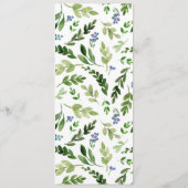 Menu mariage floral brun (Dos)