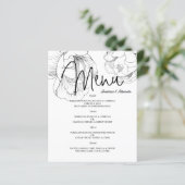 MENU MARIAGE Floral Budget. Flyer (Debout devant)