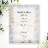 Menu Mariage Floral Carnation blanche