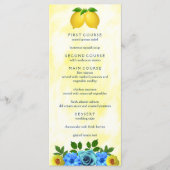Menu Mariage floral citron soleil (Devant)