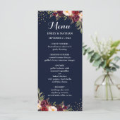 Menu Mariage Floral Confetti Gold de la Marine Bou (Debout devant)