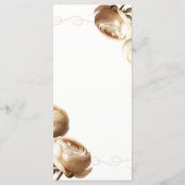Menu Mariage floral crème et blanc Ranunculus (Dos)