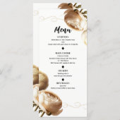 Menu Mariage floral crème et blanc Ranunculus (Devant / Derrière)