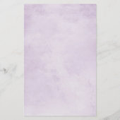 Menu Mariage floral d'aubergine de prune violette (Dos)