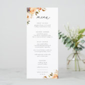 Menu Mariage floral de l'automne de Terre (Debout devant)