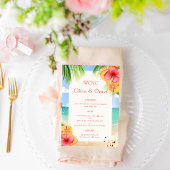 Menu Mariage Floral de Plage d'Ile Tropicale