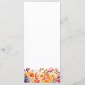 Menu Mariage floral de printemps vibrant (Dos)