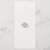 Menu Mariage Floral de Succulentes d'Eucalyptus | (Dos)