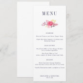 Menu Mariage floral des plantes (Devant / Derrière)