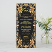 Menu Mariage Floral d'or (Debout devant)