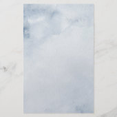 Menu Mariage floral Dusty Blue Slate Navy (Dos)