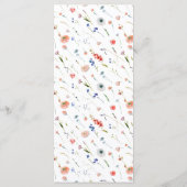 Menu Mariage Floral Élégant (Dos)