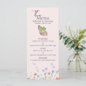 Menu Mariage Floral Fleur de Champ Simple Moderne (Debout devant)