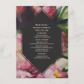 Menu Mariage floral foncé spectaculaire (Devant)
