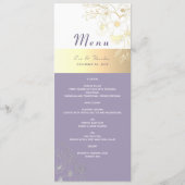 Menu Mariage floral Lavender (Devant)