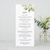 Menu Mariage Floral Magnolia blanc (Debout devant)