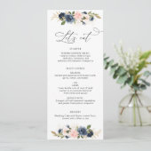 Menu mariage floral marine et roux (Debout devant)