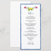 Menu Mariage Floral Méditerranéen Amalfi Lemon (Devant / Derrière)