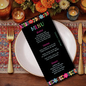 Menu Mariage floral mexicain moderne