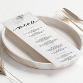 Menu mariage Floral Minimaliste