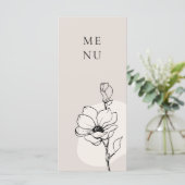 Menu Mariage floral moderne (Debout devant)