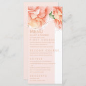 Menu Mariage floral moderne élégant (Devant / Derrière)