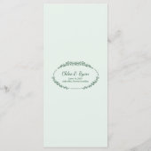 Menu Mariage floral monochrome rustique (Dos)