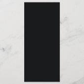 Menu Mariage Floral Noir Argent (Dos)