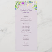 Menu Mariage Floral Orchidée aquarelle (Devant)